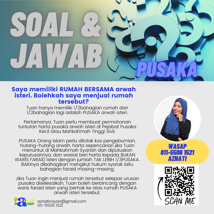 Khas Untuk Suami Isteri Yang Beli Rumah Bersama. 