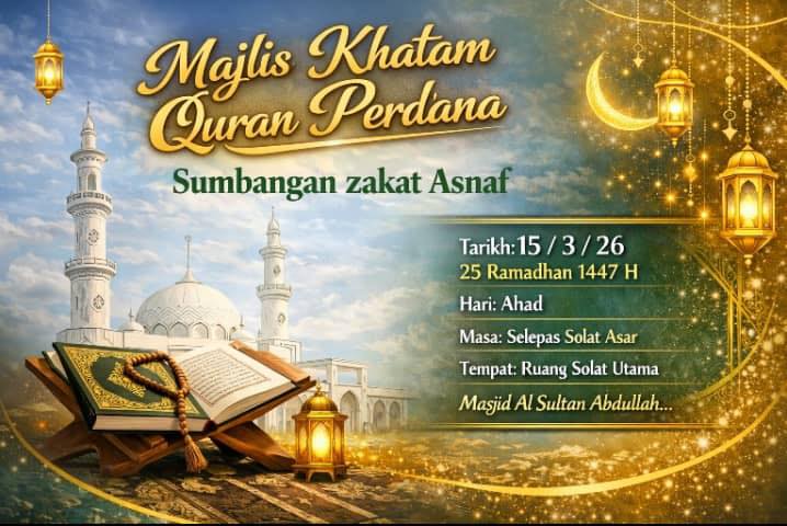 Program Majlis Khatam Al Quran Perdana Peringkat Masjid 