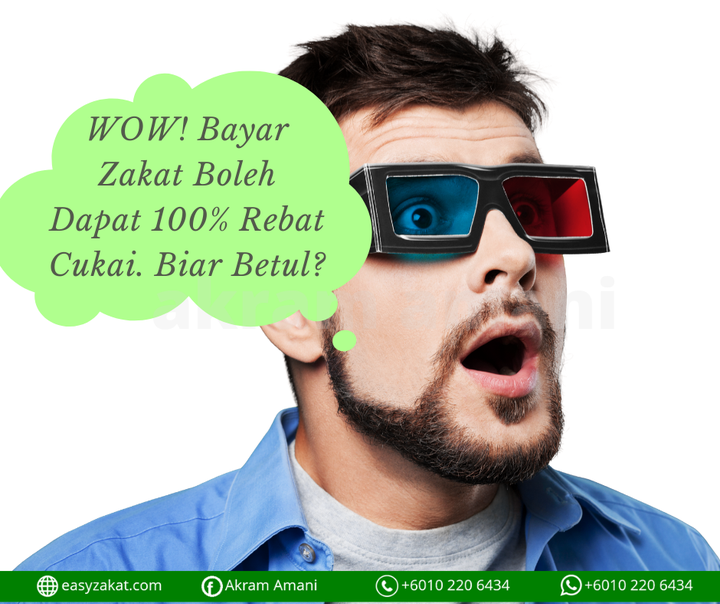 Bayar Zakat Boleh Dapat 100% Rebat Cukai. Biar 