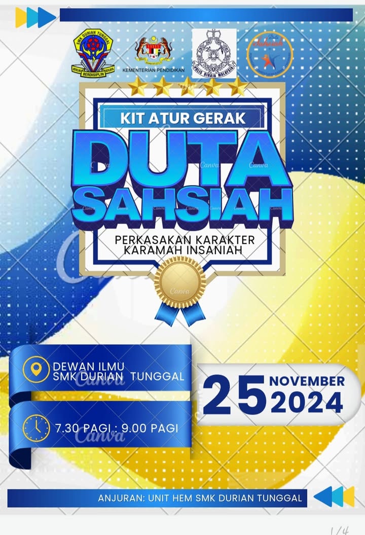 25 November 2024 Isnin Pagi Peluncuran Duta Sahsiah 