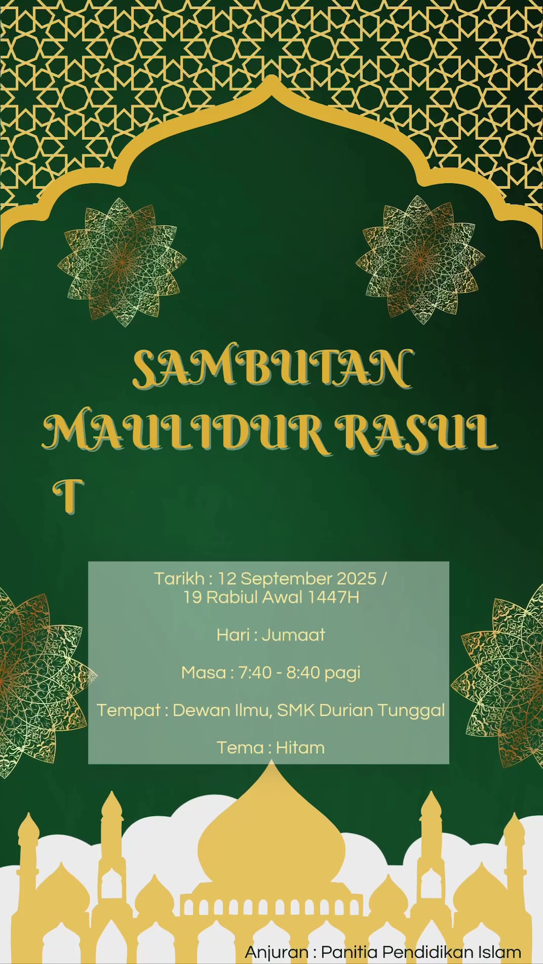 Maulidur Rasul Bermaksud Sambutan Hari Kelahiran Nabi Muhammad 