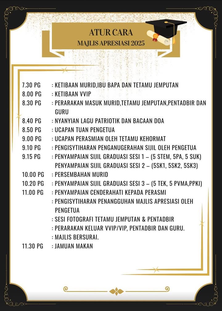 Majlis Penghargaan Dan Apresiasi Calon Spm 2025 