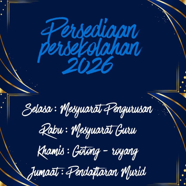 Jadual Seminggu Cikgu-cikgu Melakukan Persediaan Rapi Untuk Memulakan 