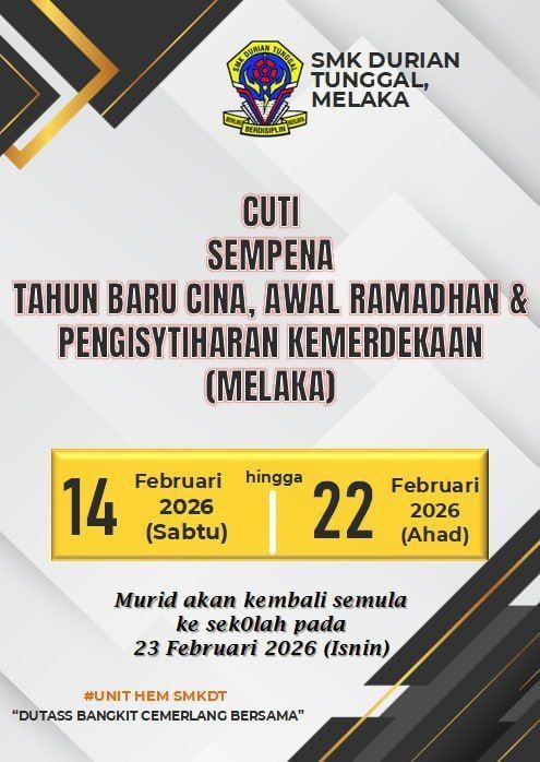 Selamat Bercuti Kepada Seluruh Warga Smkdt. 