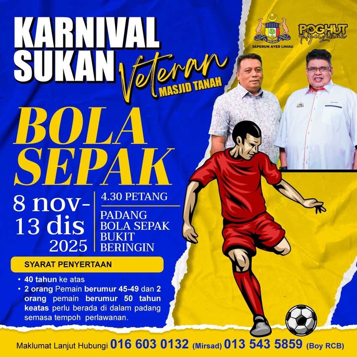 Karnival Sukan Veteran Masjid Tanah. 