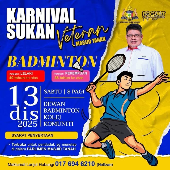 Karnival Sukan Veteran Masjid Tanah ! 