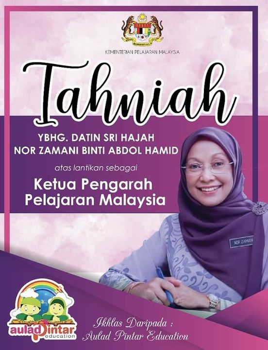 Setinggi Penghargaan Tahniah Kepada Datin Sri Hajah Nor 