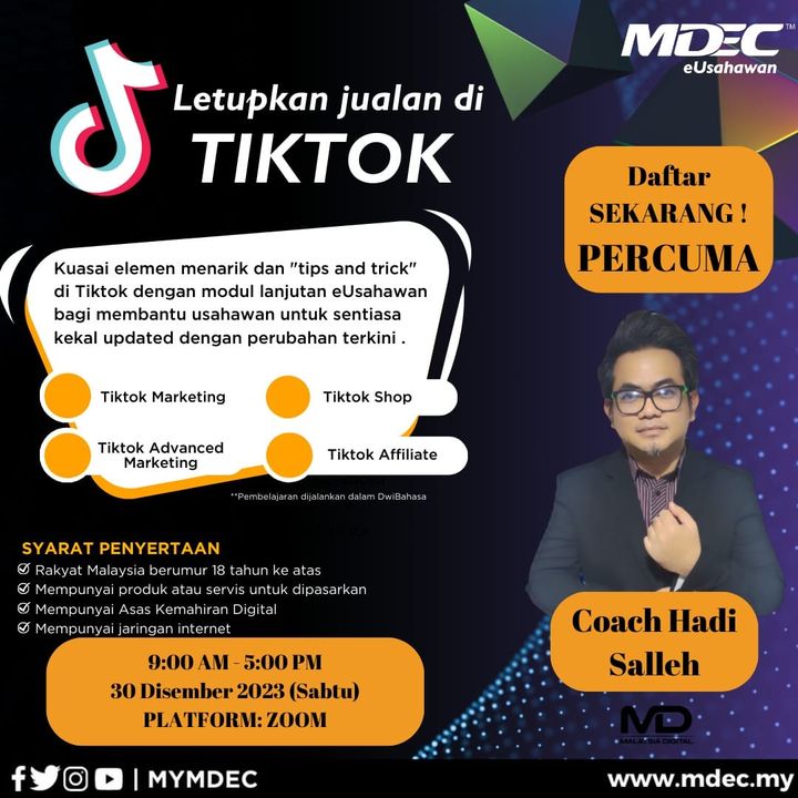 Kelas Terakhir Tiktok Tahun 2023 Percuma Tinggal 3 