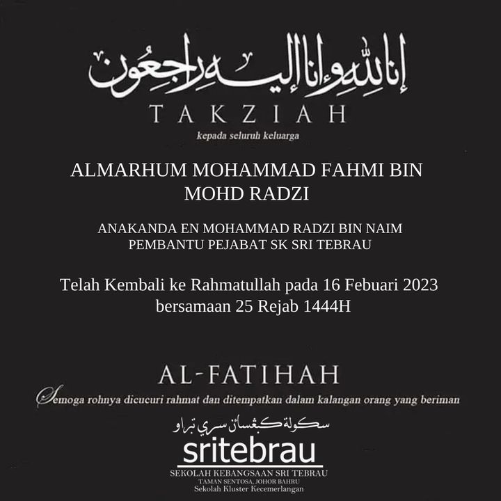 Salam Takziah  