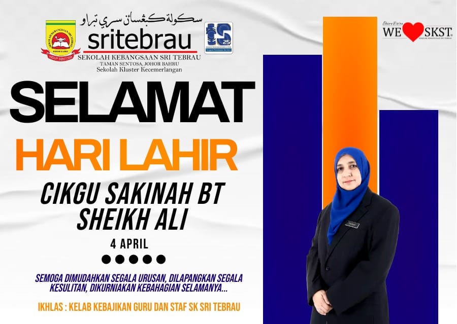 Selamat Hari Lahir Cikgu Sakinah : 4 April 