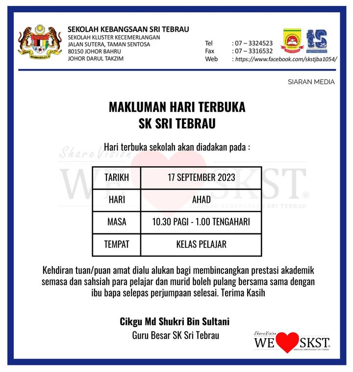 Siaran Media- Hari Terbuka Sekolah 2023 