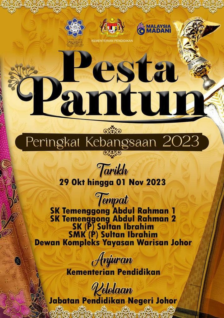 Pesta Pantun Peringkat Kebangsaan Tahun 2023.  