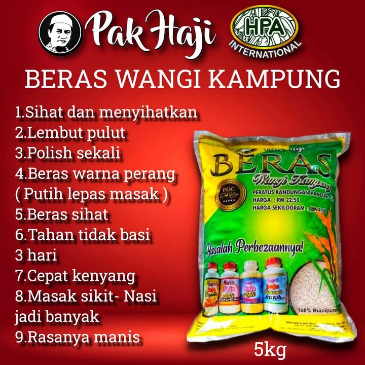 Beras Wangi Kampung Organic. 