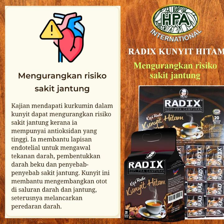 Kopi Radix Kunyit Hitam Hpa 