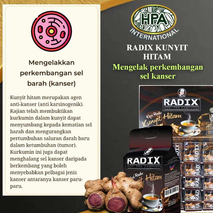 Kopi Radix Kunyit Hitam Hpa 