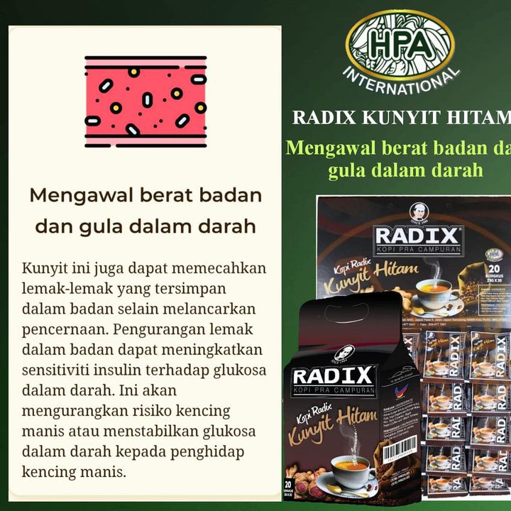 Kopi Radix Kunyit Hitam Hpa 