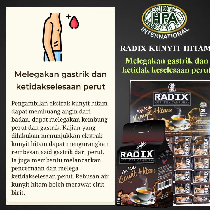 Kopi Radix Kunyit Hitam Hpa 