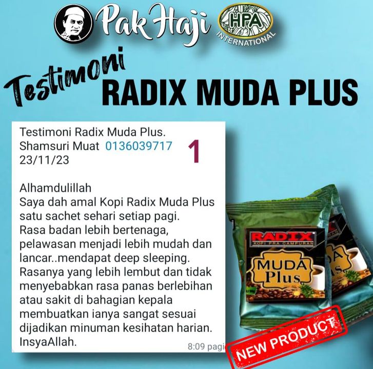 Testimoni Dari Mereka Yg Terawal Berpeluang Merasa Radix 