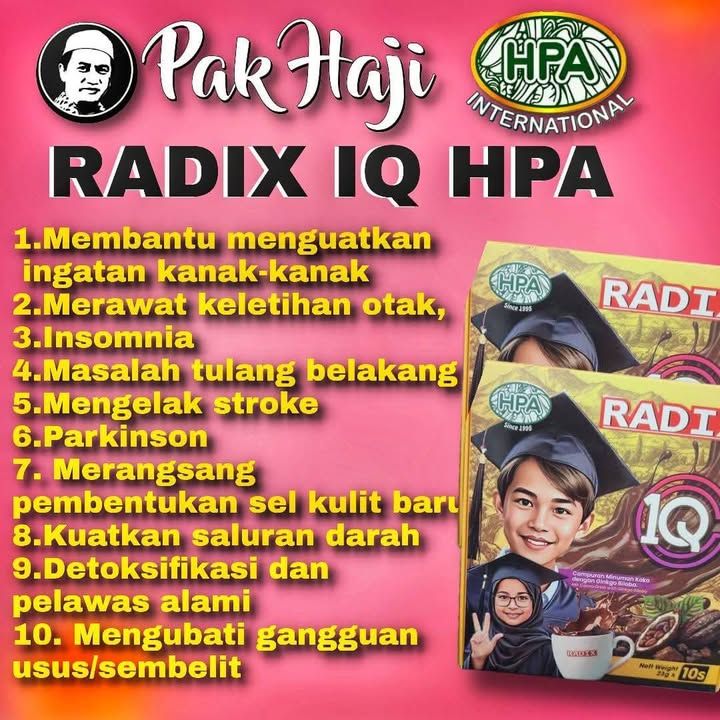 Radix Iq – Formula Berkhasiat Untuk Minda Cerdas 