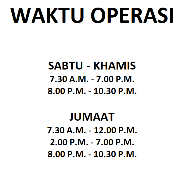 Waktu Operasi Terkini Cmf! 
