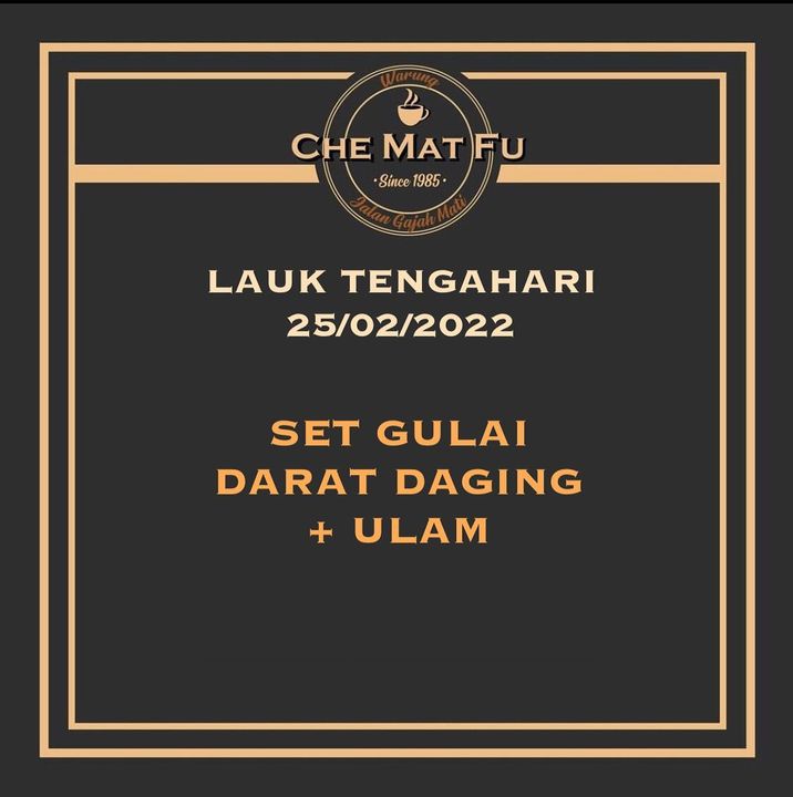 Lauk Tengahari 25/02/2022 