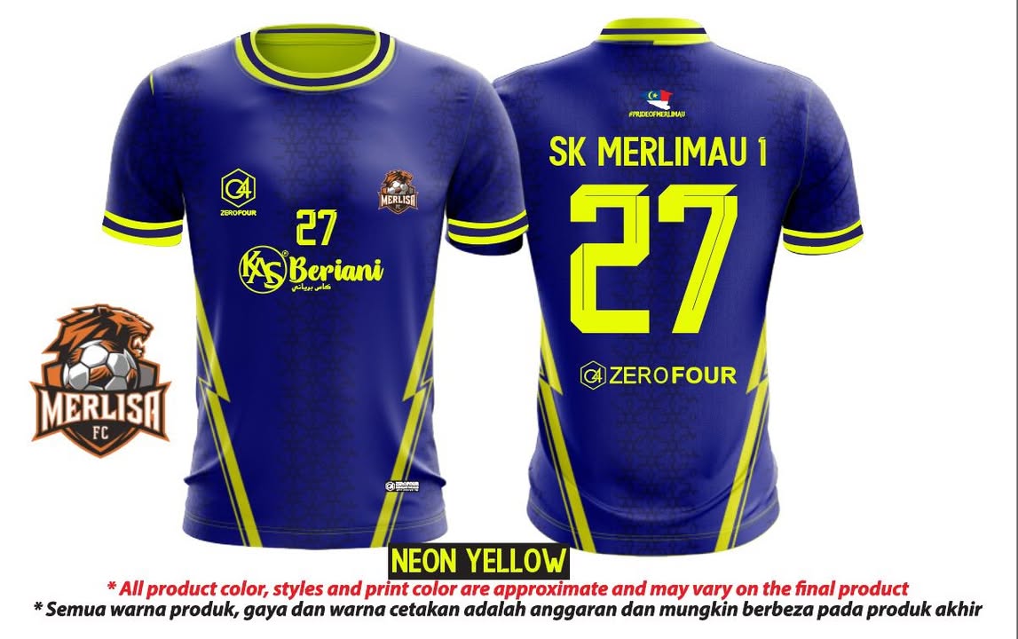 Jersi Merlisa Fc Bagi Mengharungi Kejohanan Bola Sepak 