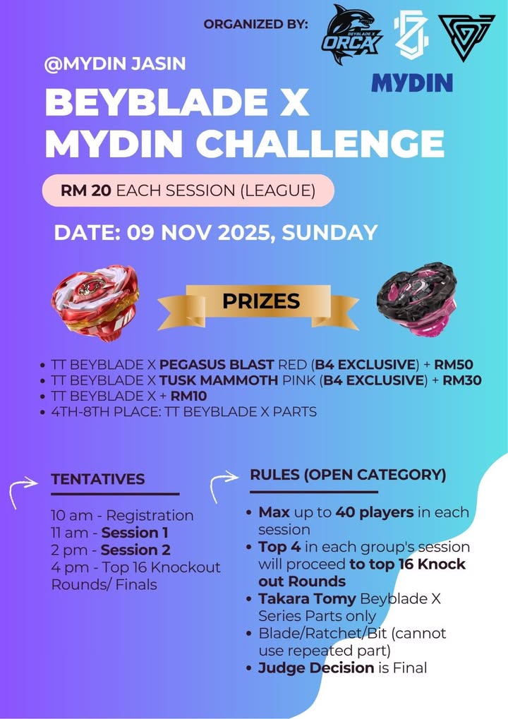 Beyblade X Mydin Challenge 