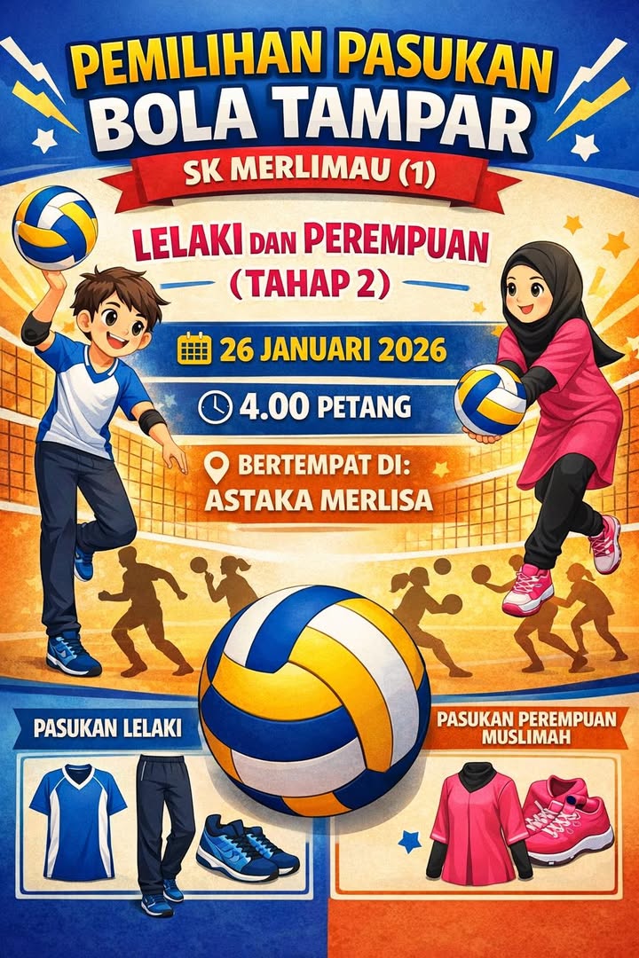 Pemilihan Pasukan Bola Tampar Merlisa 2026 