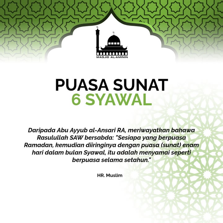 Keistimewaan Puasa 6 Syawal  