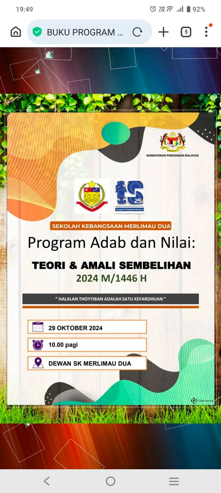 Program Adab Dan Nilai Teori Amali Sembelihan 29 
