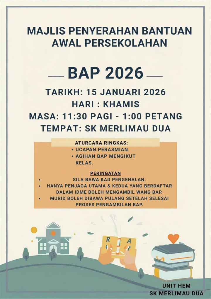 Majlis Penyerahan Bantuan Awal Persekolahan (bap) 2026 