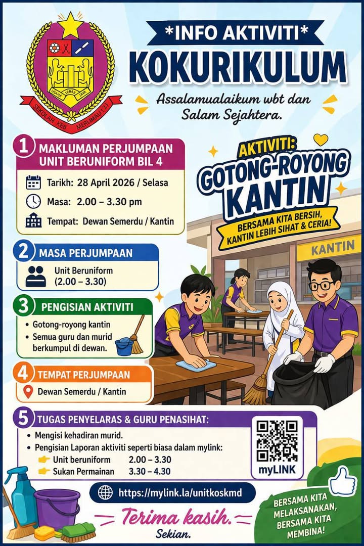 Gotong-royong Pemindahan Ke Kantin Sementara Sempena Proses Penyuraian 