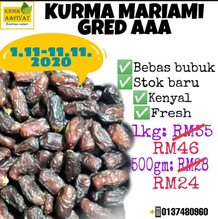 Kurma Mariami Pilihan Ramai 