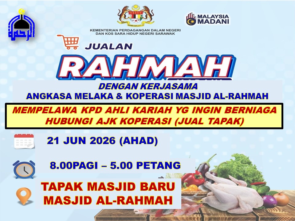 Jualan Rahmah Di Tapak Masjid Baru. 