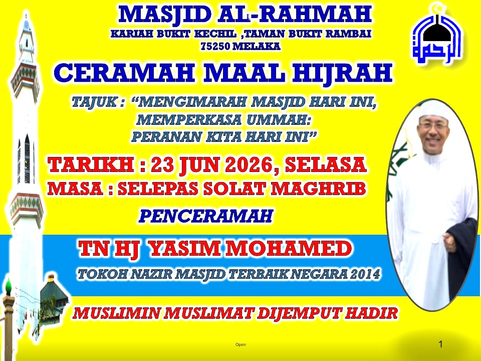 Jemput Hadir Semua Ceramah Maal Hijrah 23 Jun 