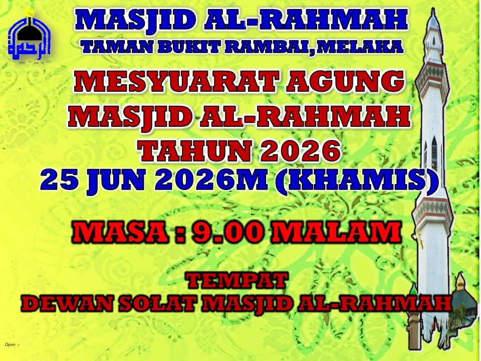 Jemput Hadir Semua Program Pada 25 Jun 2026 
