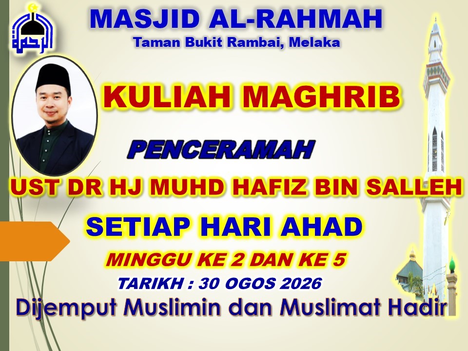 Jemput Hadir Tuan-tuan Dan Puan-puan Kuliah-kuliah Yang Telah 