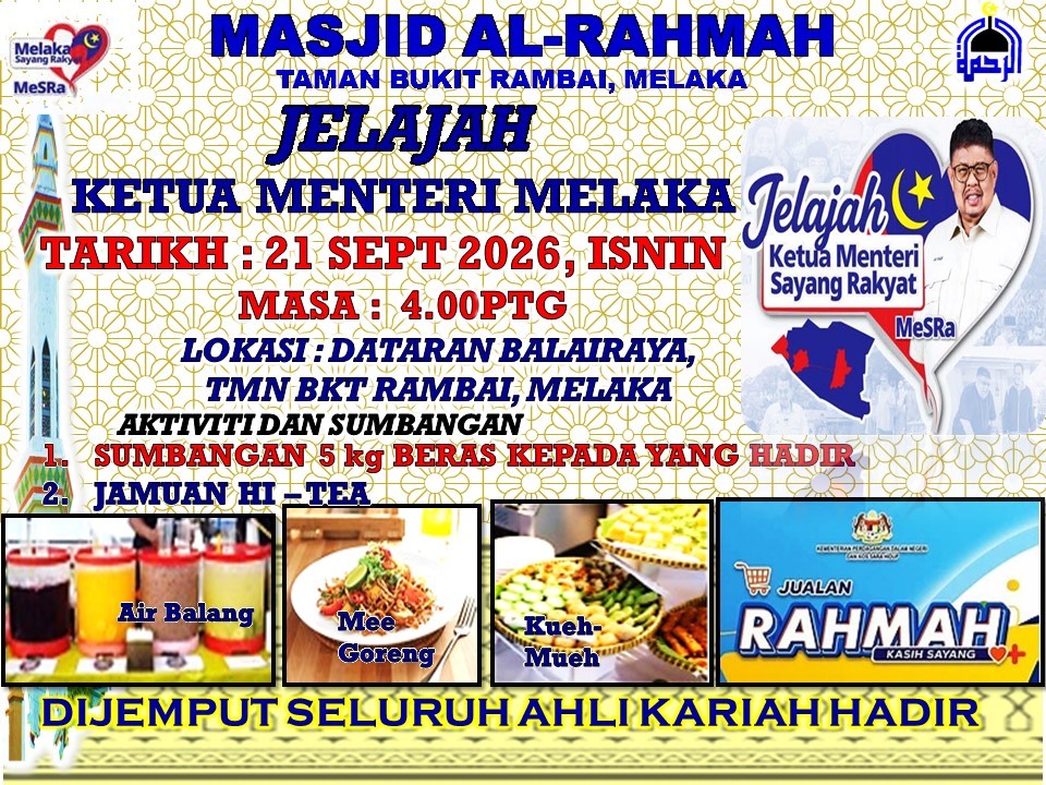 Jemput Datang Semua Jelajah Ketua Menteri Melaka Pada 