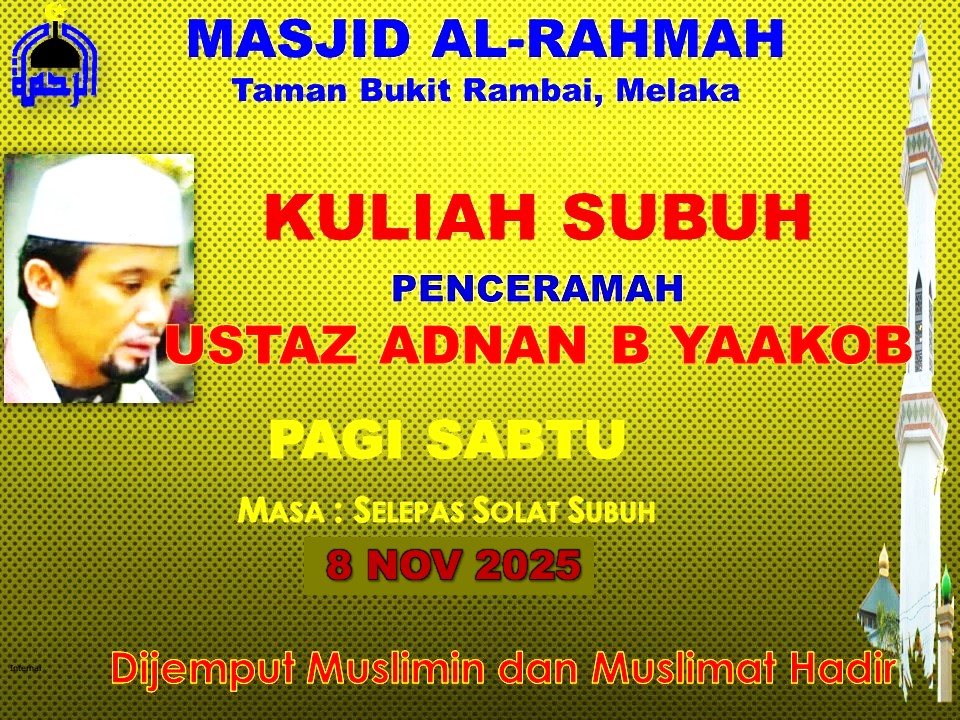 Kuliah-kuliah Untuk Sepanjang Minggu Ini 