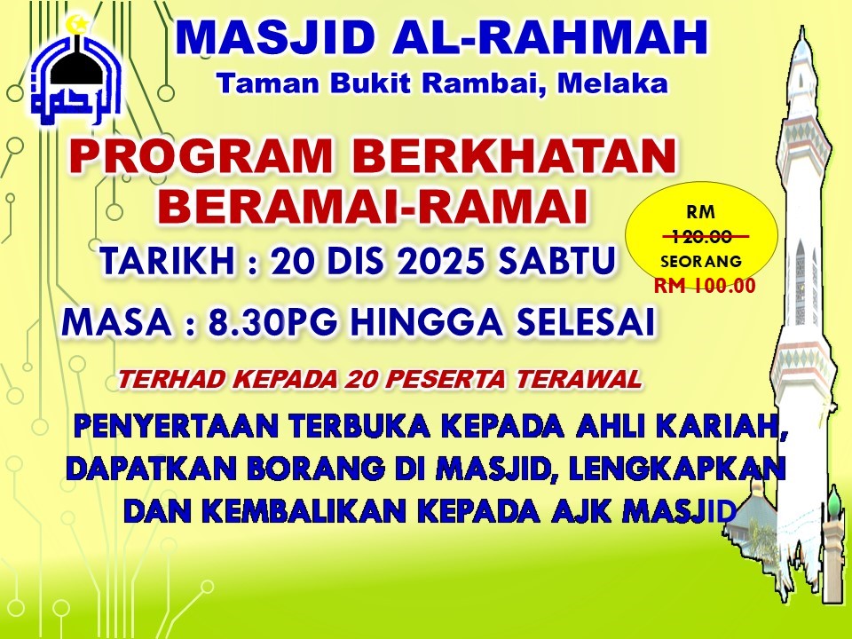 Program Berkhatan Beramai-ramai Pada Cuti Persekolahan. 