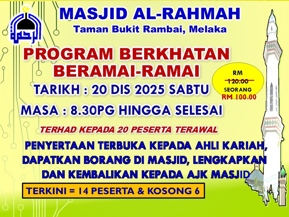 Prgram Berkhatan Beramai-ramai, Penyertaan Masih Dibuka Dan Masih 