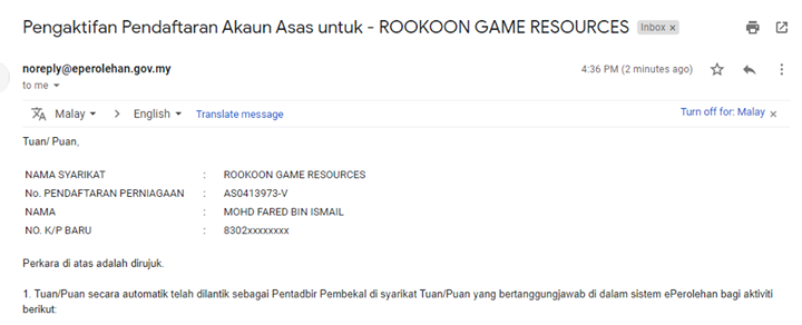 Pengaktifan Pendaftran Akaun Asas Utk Rookoon Game Resources 