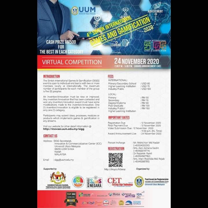 4th Sintok International Games And Gamification 2020.  