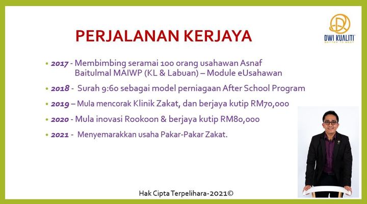 Perjalanan Kerjaya Pengasas Klinik Zakat 