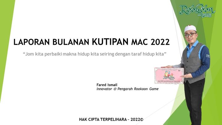Laporan Kutipan Zakat Bagi Bulan Mac 2022 