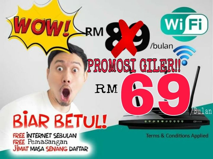 Promosi Giler Unifi Hanya Rm69. || Daftar Dan 
