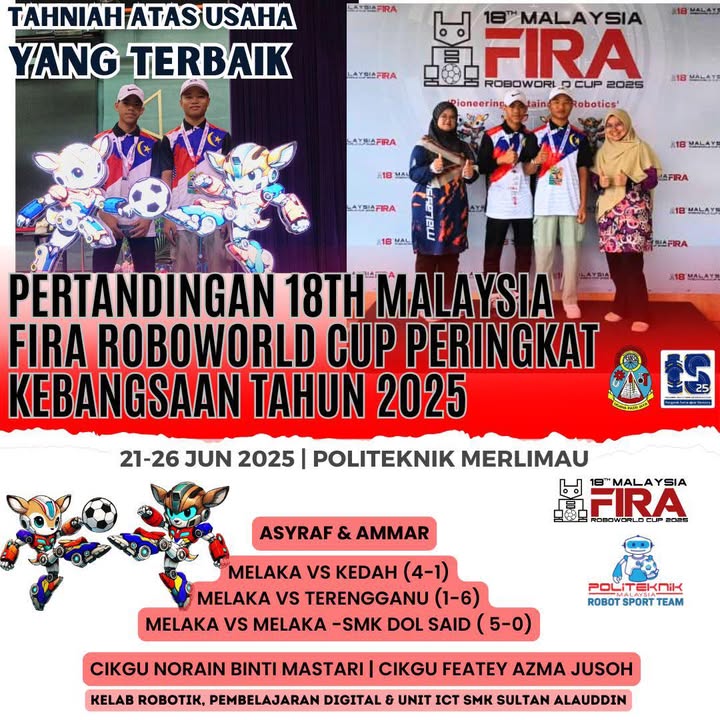 Tahniah. Tahniah. Tahniah Team Robotic Smksa 