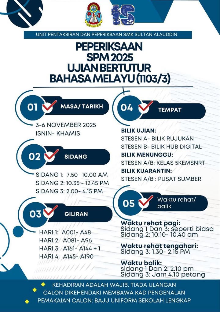 Selamat Maju Jaya Kepada Semua Calon Spm 2025 