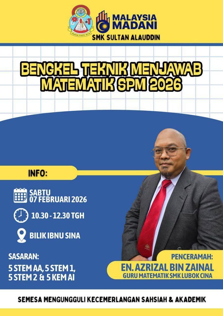 Bengkel Teknik Menjawab Matematik Spm 2026 