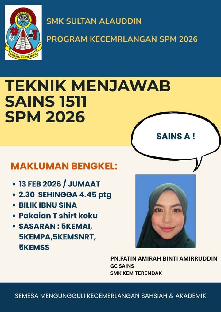 Bengkel Teknik Menjawab Sains Spm 2026 